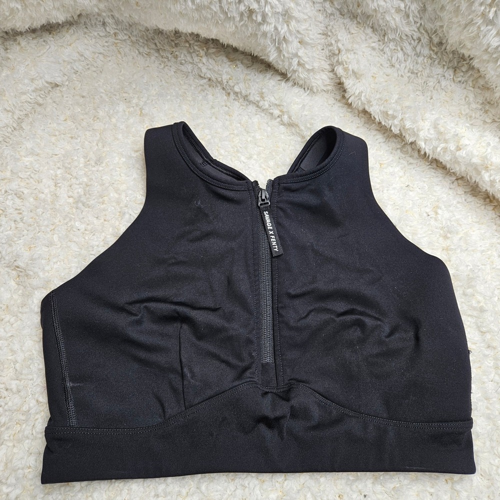 Savage X Fenty Locked and Lifted Half Zip Sports Bra‎ sz 12-14